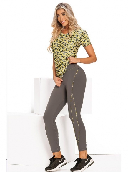 Camisetas Fitness Con Leggins Para Mujer