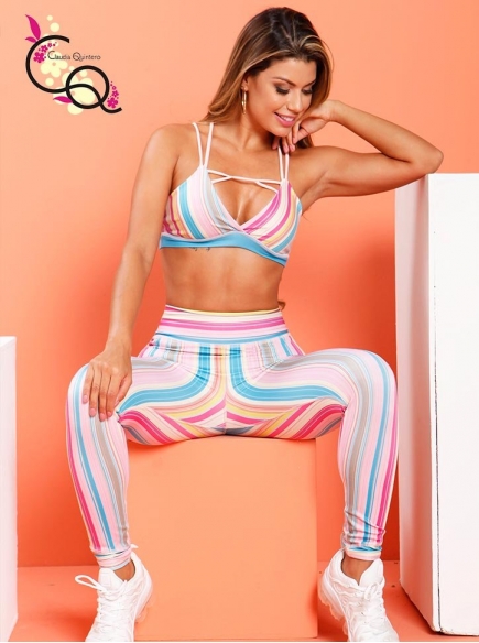 Gym Leggings And Top Set 