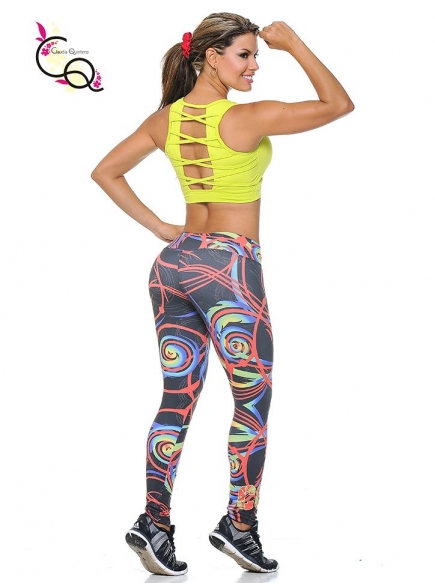 Outfit Con Leggings De Gimnasio Amarillo