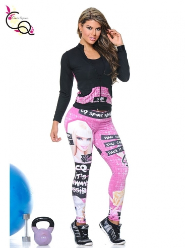 Conjunto De Leggins Deportivos Fucsia