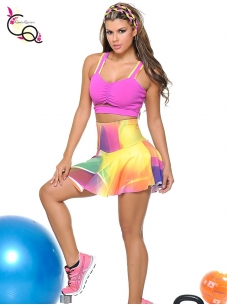 Falda De Pretina Alta y Top Deportivo