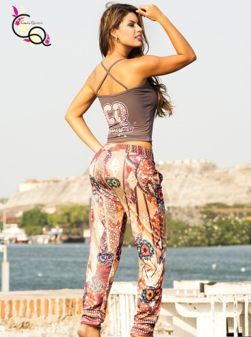 Pantalones Deportivos Dama Cafe